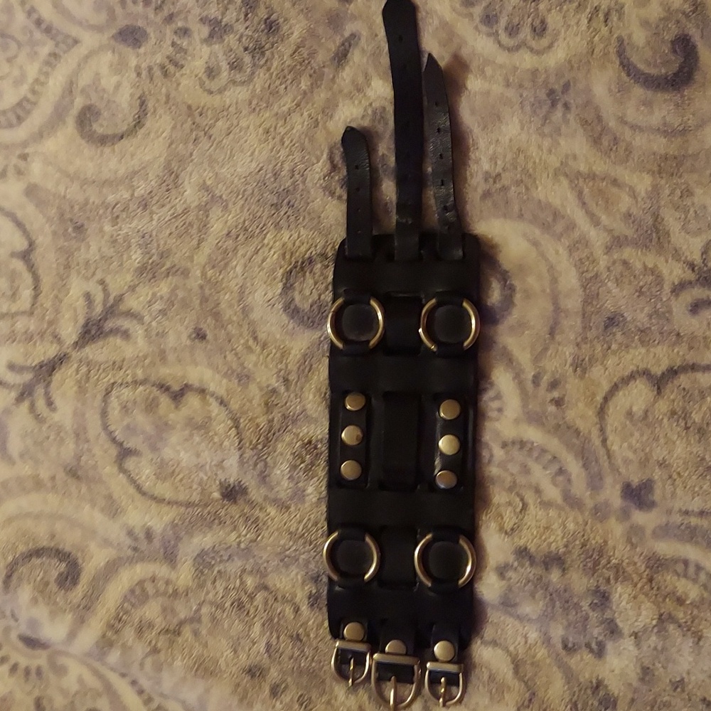 Classic Black Leather watch band/bracelet